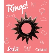 Чёрное эрекционное кольцо Rings Cristal - Lola Games - в Рыбинске купить с доставкой
