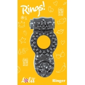 Чёрное эрекционное кольцо Rings Ringer - Lola Games - в Рыбинске купить с доставкой