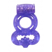 Фиолетовое эрекционное кольцо Rings Treadle с подхватом - Lola Games - в Рыбинске купить с доставкой