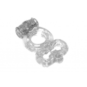 Прозрачное эрекционное кольцо Rings Treadle с подхватом - Lola Games - в Рыбинске купить с доставкой