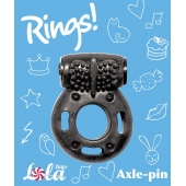 Черное эрекционное кольцо с вибрацией Rings Axle-pin - Lola Games - в Рыбинске купить с доставкой