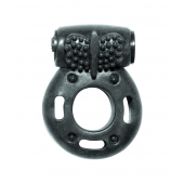 Черное эрекционное кольцо с вибрацией Rings Axle-pin - Lola Games - в Рыбинске купить с доставкой