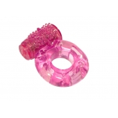 Розовое эрекционное кольцо с вибрацией Rings Axle-pin - Lola Games - в Рыбинске купить с доставкой