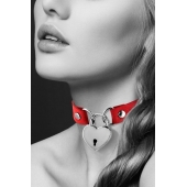 Красный чокер с замком в форме сердца - Bijoux Pour Toi - купить с доставкой в Рыбинске