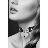 Черный чокер с замком в форме сердца - Bijoux Pour Toi - купить с доставкой в Рыбинске