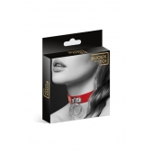 Красный узенький чокер с кольцом - Bijoux Pour Toi - купить с доставкой в Рыбинске
