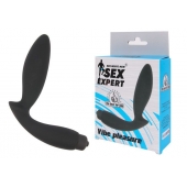 Чёрный вибростимулятор простаты Sex Expert Vibe Pleasure - Sex Expert - в Рыбинске купить с доставкой