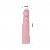 Телесная насадка с вибрацией Sex Expert - 18 см. - Sex Expert - в Рыбинске купить с доставкой