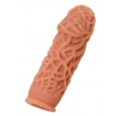 Насадка на фаллос с рельефными складочками - 14,7 см. - KOKOS - в Рыбинске купить с доставкой