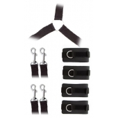 Комплект наручников и поножей LUXURIOUS BED RESTRAINT CUFF SET - Blush Novelties - купить с доставкой в Рыбинске