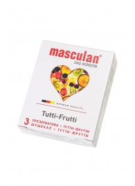 Жёлтые презервативы Masculan Ultra Tutti-Frutti с фруктовым ароматом - 3 шт. - Masculan - купить с доставкой в Рыбинске