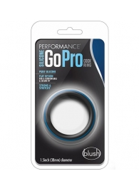 Черно-синее эрекционное кольцо Silicone Go Pro Cock Ring - Blush Novelties - в Рыбинске купить с доставкой