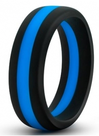 Черно-синее эрекционное кольцо Silicone Go Pro Cock Ring - Blush Novelties - в Рыбинске купить с доставкой