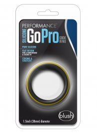 Черно-желтое силиконовое эрекционное кольцо Silicone Go Pro Cock Ring - Blush Novelties - в Рыбинске купить с доставкой