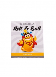 Стимулирующий презерватив-насадка Roll   Ball Banana - Sitabella - купить с доставкой в Рыбинске