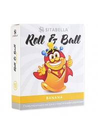 Стимулирующий презерватив-насадка Roll   Ball Banana - Sitabella - купить с доставкой в Рыбинске