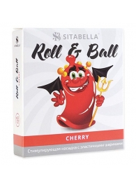 Стимулирующий презерватив-насадка Roll   Ball Cherry - Sitabella - купить с доставкой в Рыбинске