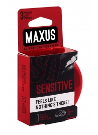 Ультратонкие презервативы в железном кейсе MAXUS Sensitive - 3 шт. - Maxus - купить с доставкой в Рыбинске