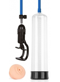 Прозрачная вакуумная помпа Sex Expert с насадкой-вагиной - Sex Expert - в Рыбинске купить с доставкой