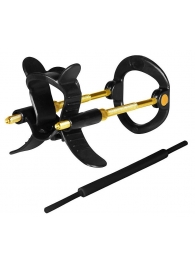 Черно-золотистый экстендер для пениса Sex Expert - Sex Expert - в Рыбинске купить с доставкой