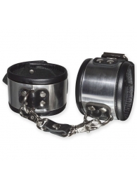 Эффектные серебристо-черные наручники с металлическим блеском - Sitabella - купить с доставкой в Рыбинске