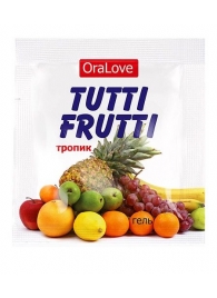 Пробник гель-смазки Tutti-frutti со вкусом тропических фруктов - 4 гр. - Биоритм - купить с доставкой в Рыбинске