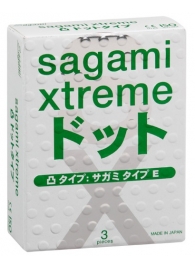 Презервативы Sagami Xtreme SUPER DOTS с точками - 3 шт. - Sagami - купить с доставкой в Рыбинске