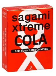 Ароматизированные презервативы Sagami Xtreme COLA - 3 шт. - Sagami - купить с доставкой в Рыбинске