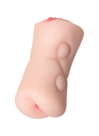 Телесный двусторонний мастурбатор Rich Fruit - вагина и анус - ToyFa - в Рыбинске купить с доставкой