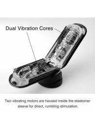 Черный мастурбатор Flip Zero с вибрацией - Tenga - в Рыбинске купить с доставкой