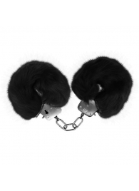 Черные меховые наручники Love с ключиками - Baile - купить с доставкой в Рыбинске