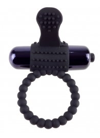 Черное эрекционное виброкольцо Vibrating Silicone Super Ring - Pipedream - в Рыбинске купить с доставкой