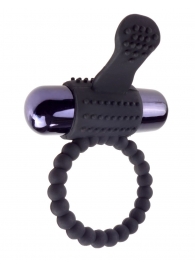 Черное эрекционное виброкольцо Vibrating Silicone Super Ring - Pipedream - в Рыбинске купить с доставкой