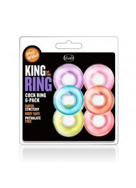 Набор из 6 эрекционных колец King of the Ring - Blush Novelties - в Рыбинске купить с доставкой