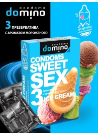 Презервативы для орального секса DOMINO Sweet Sex с ароматом мороженого - 3 шт. - Domino - купить с доставкой в Рыбинске