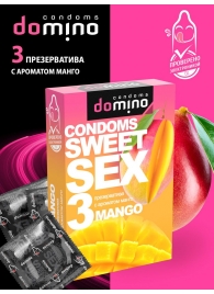 Презервативы для орального секса DOMINO Sweet Sex с ароматом манго - 3 шт. - Domino - купить с доставкой в Рыбинске