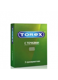 Текстурированные презервативы Torex  С точками  - 3 шт. - Torex - купить с доставкой в Рыбинске