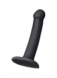 Черный фаллос на присоске Silicone Bendable Dildo S - 17 см. - Strap-on-me - купить с доставкой в Рыбинске