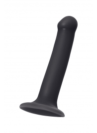 Черный фаллос на присоске Silicone Bendable Dildo M - 18 см. - Strap-on-me - купить с доставкой в Рыбинске