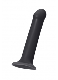 Черный фаллос на присоске Silicone Bendable Dildo L - 19 см. - Strap-on-me - купить с доставкой в Рыбинске