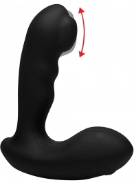 Черный стимулятор простаты Alpha-Pro 7X P-Milker Silicone Prostate Stimulator with Milking Bead - XR Brands - в Рыбинске купить с доставкой