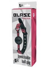 Черно-розовый кляп-шарик с отверстиями BALL GAG - Dream Toys - купить с доставкой в Рыбинске