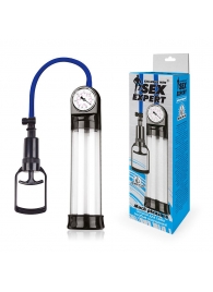 Прозрачная вакуумная помпа Sex Expert с манометром - Sex Expert - в Рыбинске купить с доставкой