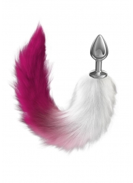 Серебристая анальная пробка с розовым хвостом Galaxy - Lola Games - купить с доставкой в Рыбинске