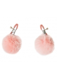 Зажимы на соски Angelic с розовыми меховыми шариками - Lola Games - купить с доставкой в Рыбинске