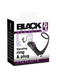 Черное эрекционное кольцо с анальной вибропробкой Vibrating Ring   Plug - Orion - в Рыбинске купить с доставкой