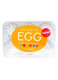 Набор из 6 мастурбаторов Tenga EGG Easy Beat с различным рельефом - Tenga - в Рыбинске купить с доставкой