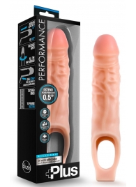 Телесный реалистичный фаллоудлинитель 9 Inch Silicone Cock Sheath Penis Extender - 22,86 см. - Blush Novelties - в Рыбинске купить с доставкой