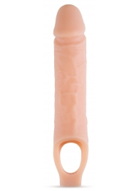 Телесный реалистичный фаллоудлинитель 10 Inch Silicone Cock Sheath Penis Extender - 25,4 см. - Blush Novelties - в Рыбинске купить с доставкой