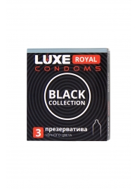 Черные презервативы LUXE Royal Black Collection - 3 шт. - Luxe - купить с доставкой в Рыбинске